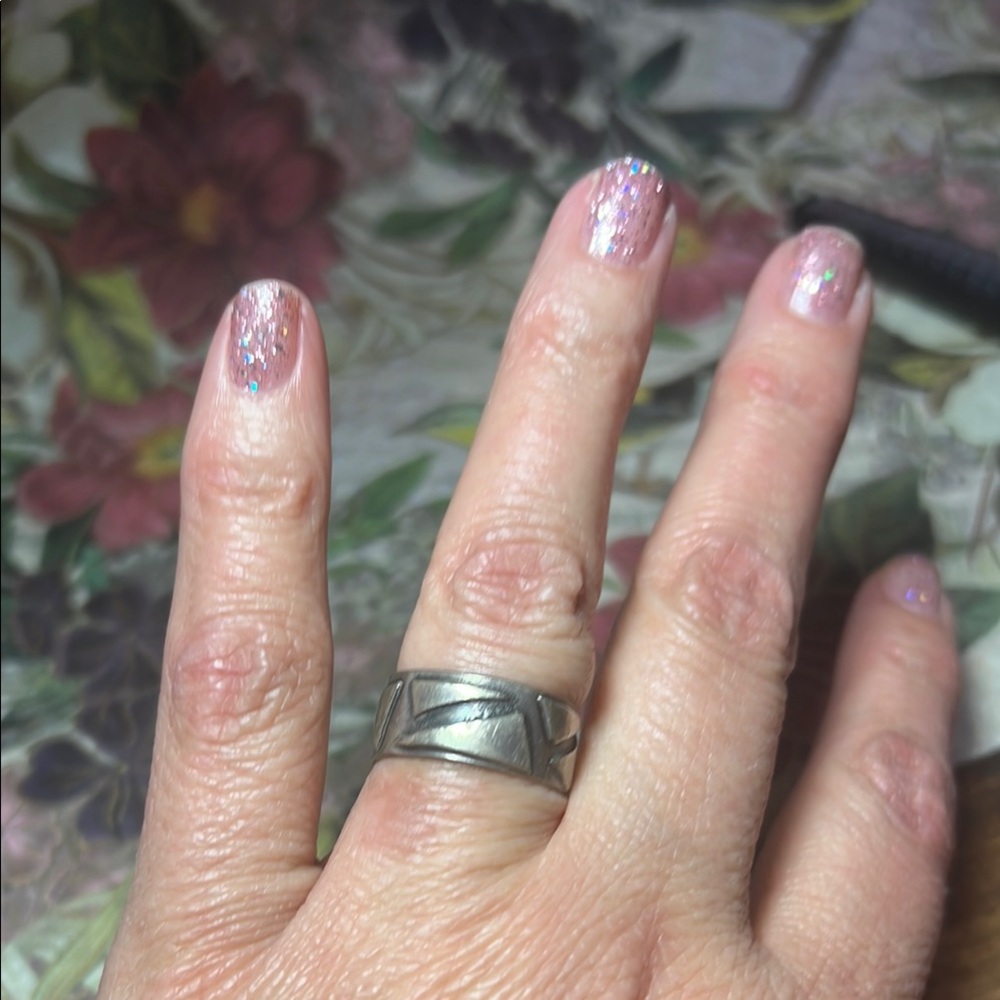 Vintage Sterling Abstract Ring sz 7.5